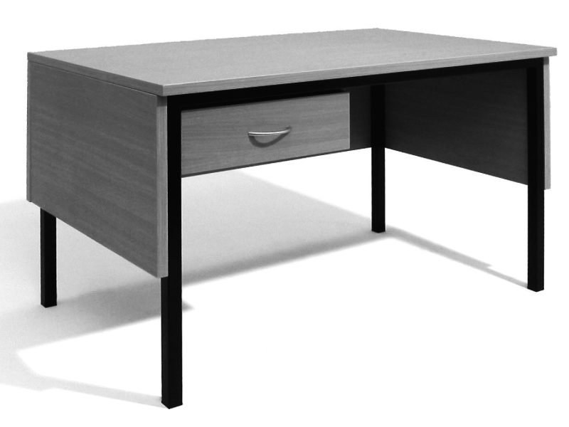 Popular school 1 drawer teacher desk table with metal frame