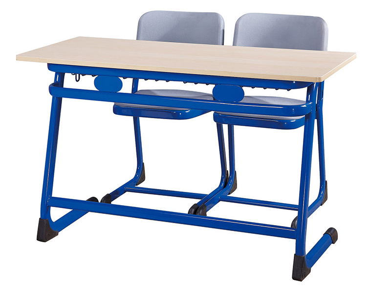 Commerical heavy duty middle school double student desk and chair of school classroom furniture