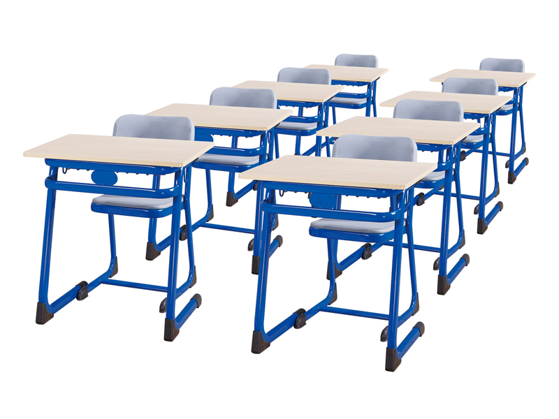 Heavy duty MDF table board single student desk and chair for sale