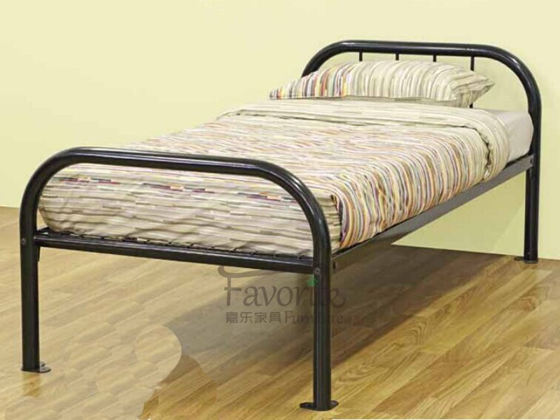 Wholesale single design iron single bed for school dormitory