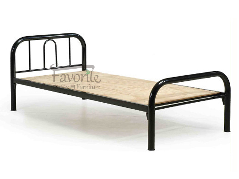 Hot sale cheap single design college steel bed for school military FB-10S