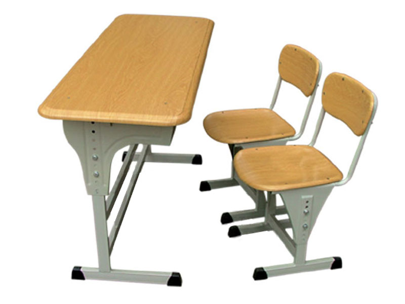 hot sale height adjustable double seat student desk and chair of school classroom furniture